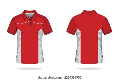 Tshirt polo design red template