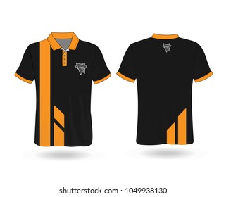 Tshirt Polo Design Sport Orange Stripe Stock Vector (Royalty Free ...