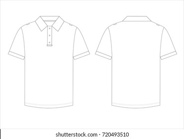 Tshirt polo design vector. Fashion sewing illustration mockup template