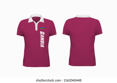 T-shirt Polo Gambia template for design on white background. Polo Shirt Design Vector illustration eps 10.
