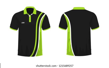 Tshirt Polo Green Black Template Design Stock Vector (Royalty Free ...