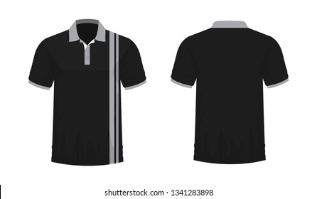 Tshirt Polo Grey Black Template Design Stock Vector (Royalty Free ...