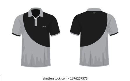 Blank Black White Classic Shirt Mockup Stock Illustration 1979824877 ...
