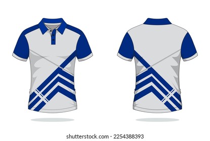 Tshirt polo navy blue template