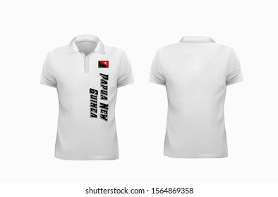 T-shirt Polo Papua New Guinea template for design on white background. Polo Shirt Design Vector illustration eps 10.