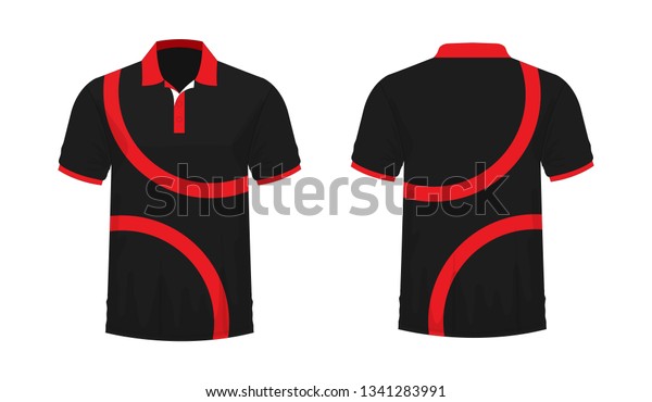 Tshirt Polo Red Black Template Design Stock Vector (Royalty Free ...