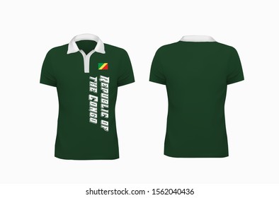 T-shirt Polo Republic of the Congo. template for design on white background. Polo Shirt Design Vector illustration eps 10.

