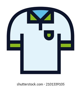 T-shirt. Polo Shirt. Simple Vector Color Icon.