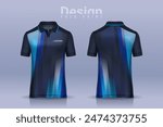 t-shirt polo templates design. uniform front and back view.