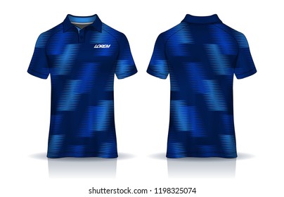 t-shirt polo templates design. uniform front and back view.