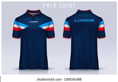 t-shirt polo templates design. uniform front and back view.