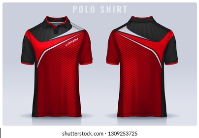 t-shirt polo templates design. uniform front and back view.
