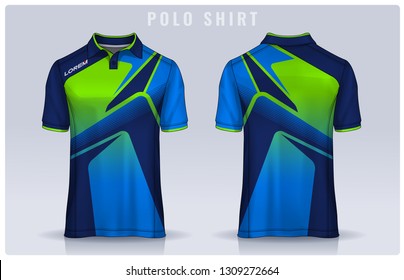 t-shirt polo templates design. uniform front and back view.