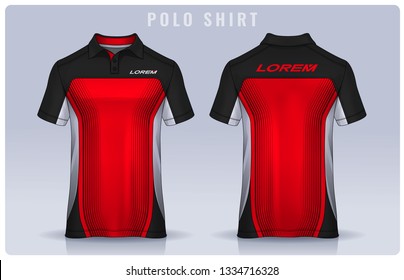 t-shirt polo templates design. uniform front and back view.