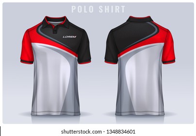 t-shirt polo templates design. uniform front and back view.