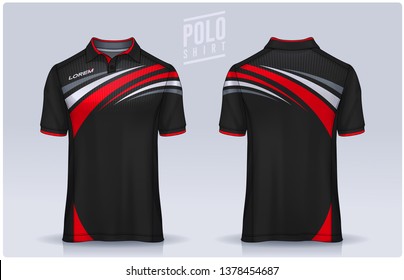 t-shirt polo templates design. uniform front and back view.