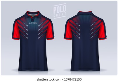 t-shirt polo templates design. uniform front and back view.