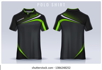 t-shirt polo templates design. uniform front and back view.