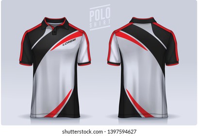 t-shirt polo templates design. uniform front and back view.