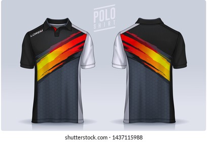 t-shirt polo templates design. uniform front and back view.