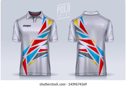 t-shirt polo templates design. uniform front and back view.