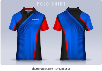 t-shirt polo templates design. uniform front and back view.