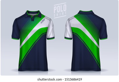 t-shirt polo templates design. uniform front and back view.