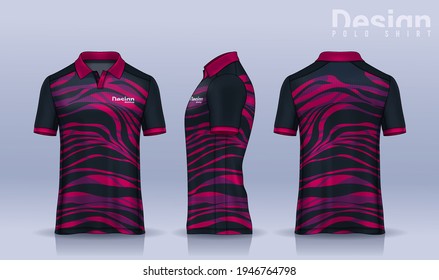 t-shirt polo templates design. uniform front and back view.