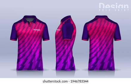 t-shirt polo templates design. uniform front and back view.