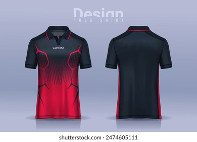 t-shirt polo templates design. uniform front and back view.