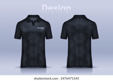 diseño de Plantillas polo de camiseta. vista frontal y posterior uniforme.