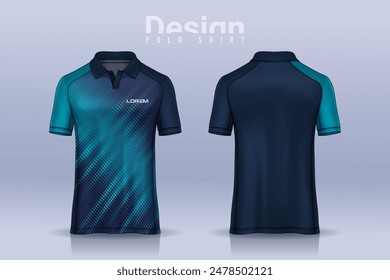 t-shirt polo templates design. uniform front and back view.