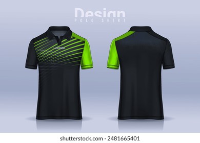 t-shirt polo templates design. uniform front and back view.