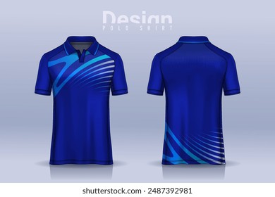 t-shirt polo templates design. uniform front and back view.