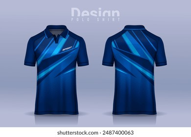 t-shirt polo templates design. uniform front and back view.