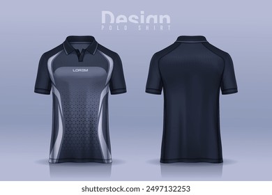 t-shirt polo templates design. uniform front and back view.