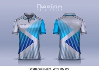 t-shirt polo templates design. uniform front and back view.