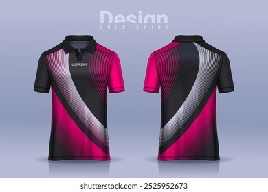 Diseño de Plantillas de polo de camiseta. Vista frontal y trasera uniforme.