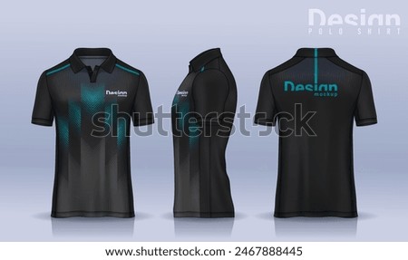t-shirt polo templates design. uniform front and back view.