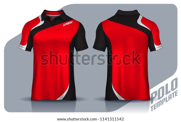 Tshirt Polo Templates Design Uniform Front Stock Vector (Royalty Free ...