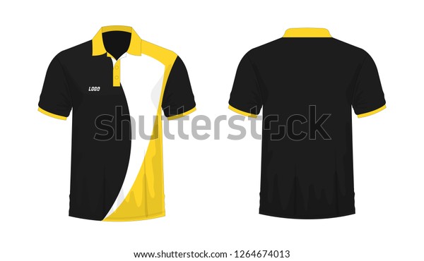 Tshirt Polo Yellow Black Template Design Stock Vector (Royalty Free ...