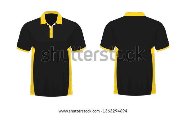 Tshirt Polo Yellow Black Template Design Stock Vector (Royalty Free ...