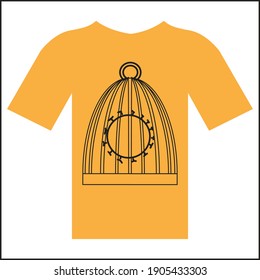 T-shirt or poster logo covid-19