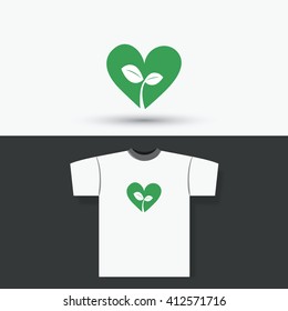 T-shirt Print Design Concept With Eco Design