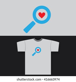 T-Shirt Print Design Concept - Find Love
