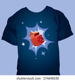 t-shirt print design with dicing