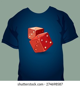t-shirt print design with dicing