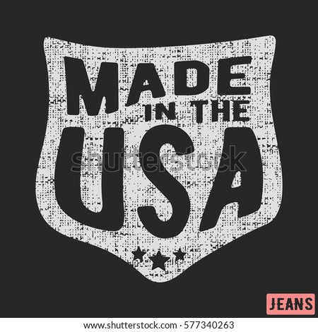 tshirt print design made usa vintage stock vector royalty free