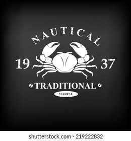 T-shirt print design. Nautical marine, badge design.