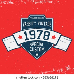 T-shirt print design. Number 1978 vintage poster. Vector illustration.